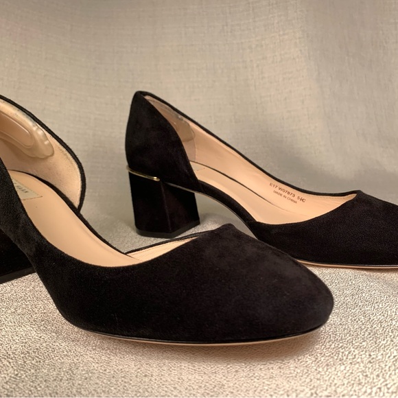 Cole Haan black genuine suede block heels. Never worn. - Picture 1 of 13